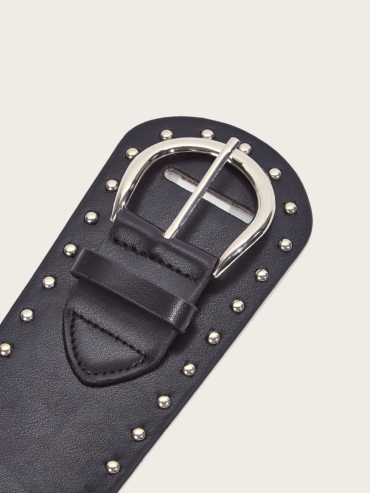 Cintura stile punk con borchie e fibbia a scatto