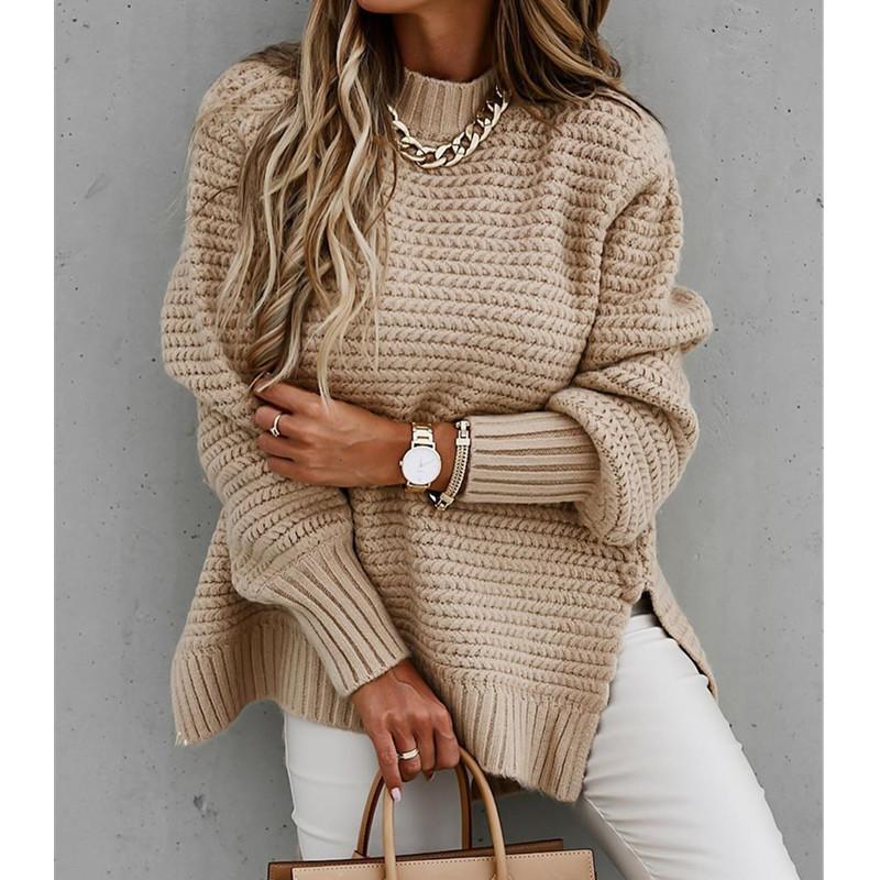 Lucia - Maglione in maglia con spacco laterale