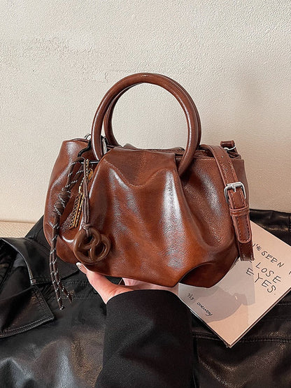Borsa a tracolla leggera a forma di nuvola plissettata