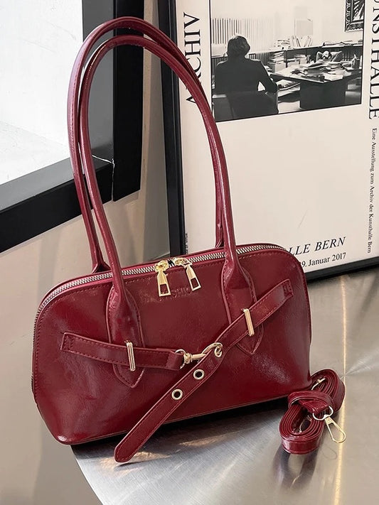 Borsa a mano a tracolla a forma di conchiglia in stile retrò