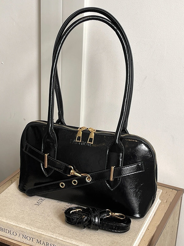 Borsa a mano a tracolla a forma di conchiglia in stile retrò