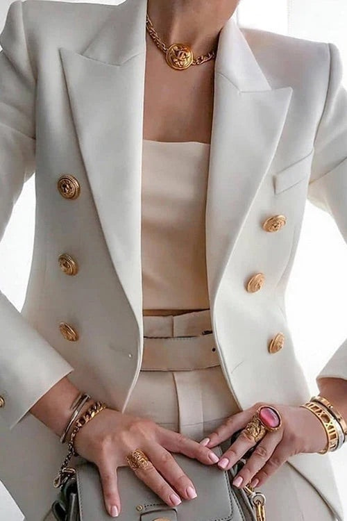 Nora - Cappotto elegante slim a maniche lunghe con bottoni