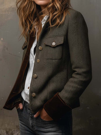 Ines - Blazer Vintage a Spina di Pesce
