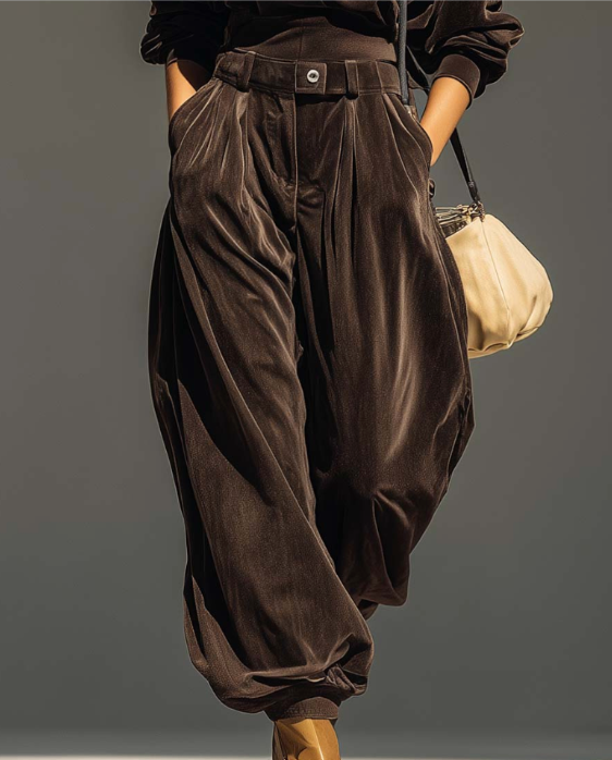 Chiara - Completo felpa e pantaloni ampi in velluto