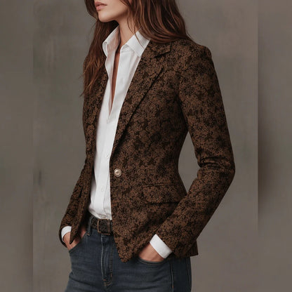 Stella - Blazer Sciancrato in Jacquard Paisley