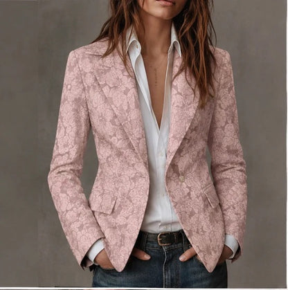 Stella - Blazer Sciancrato in Jacquard Paisley