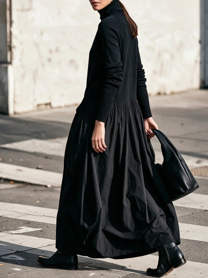 Ottavia - Abito Lungo Oversize a Collo Alto