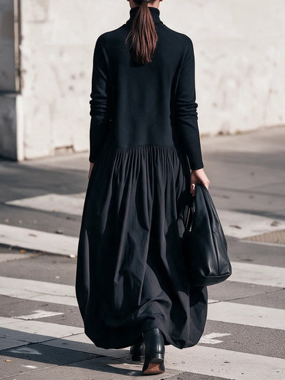 Ottavia - Abito Lungo Oversize a Collo Alto